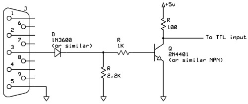 rs232 to ttl conversion circuit (transmit only)